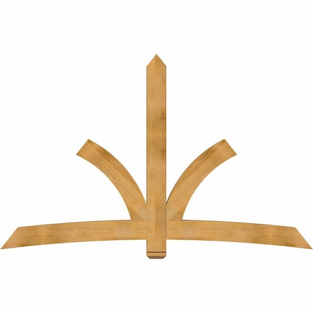 Ekena Millwork Davenport Rough Sawn Timber Gable Bracket, Western Red Cedar, 96"W x 60"H x 4"D x 6"F, 15/12 Pitch GBW096X60X0406DAV00RWR